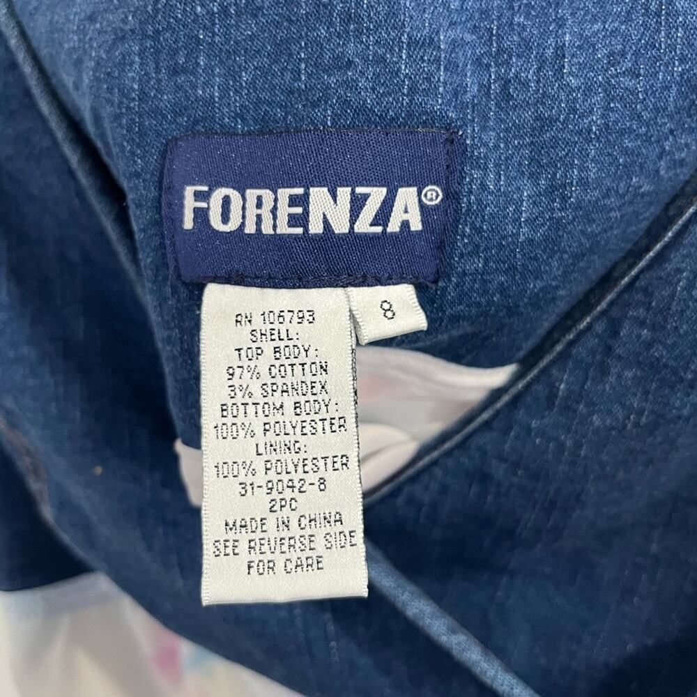 Vintage Forenza Denim Floral Y2K Top 8 Artsy Statement Festival - Picture 6 of 10